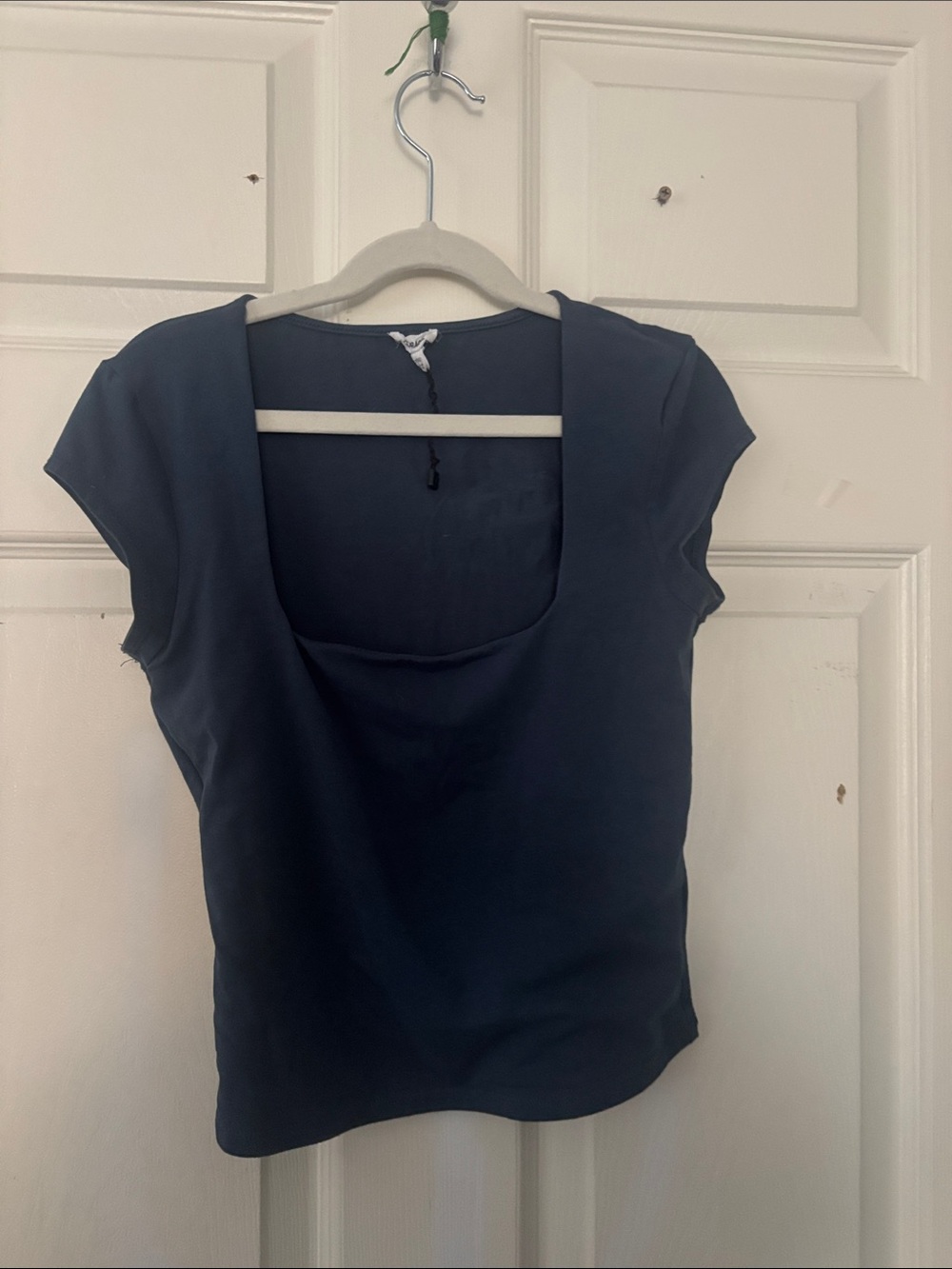 Garage Classic Navy Scoop Neck Women's Top